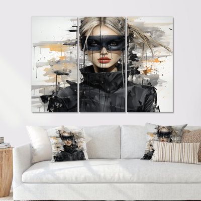 Art mural noir et gris mode futuriste I - Dior