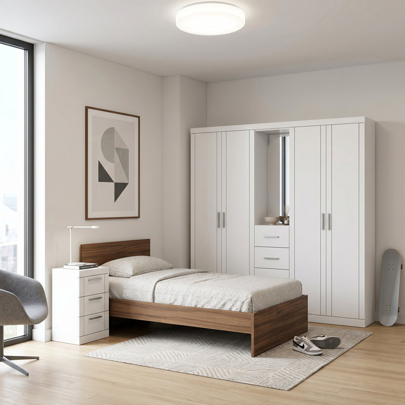 Kimberley Bedroom Essentials Set, Cool Grey