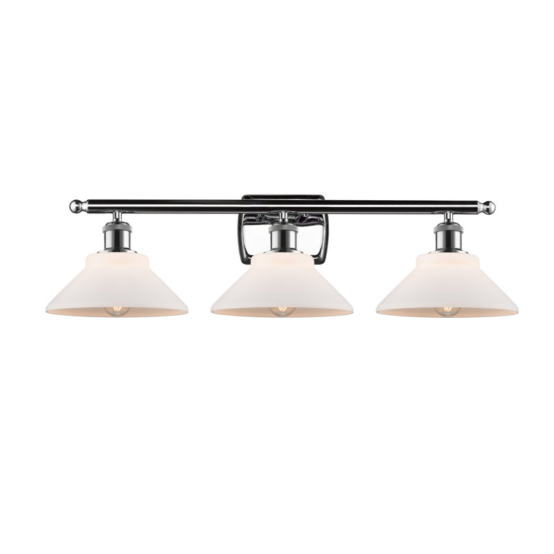 Éclairage pour salle de bain 3 lumières à intensité variable Newton St Loe, Ampoule DEL 6 watts Vinage, Chrome poli