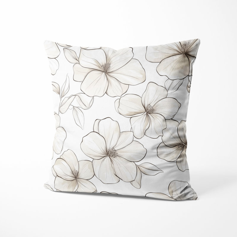 Coussin Floral, H 18 po x l 18 po