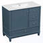 Meuble-lavabo autoportant avec lavabo et rangement