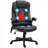 xpiyaer Single-Seat Compact High-Back Vibration Heating Office Massage Chair Deep Black PU Leather