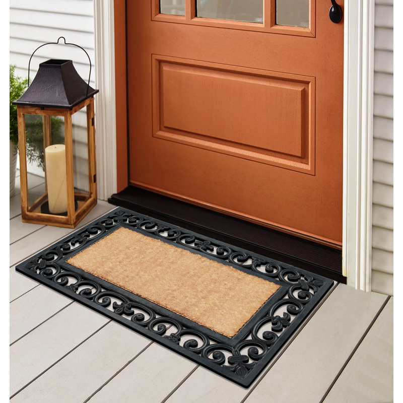 Tapis d'extérieur antidérapant en fibre de coco 48 po x 18 po Eckert Irongate, Naturel