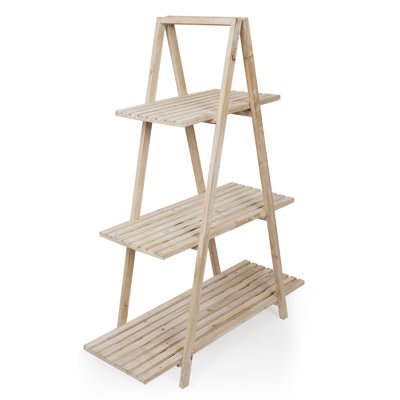 Wood 3-Tier Triangular Storage Rack by Loon Peak