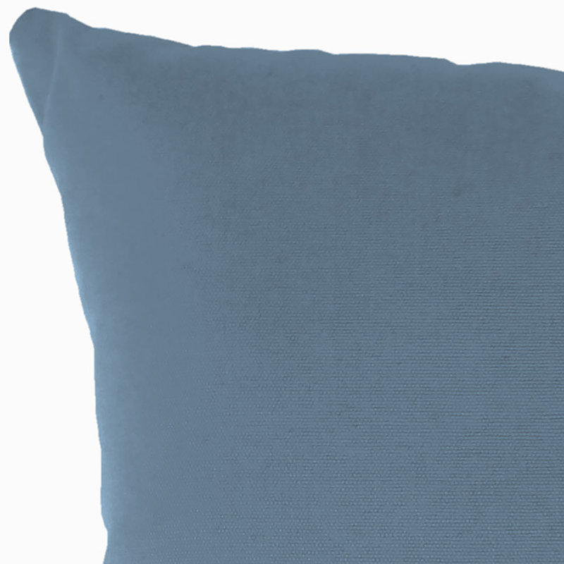 Sunbrella Outdoor Throw Pillow, Spectrum Denim Sunbrella® Plainweave, 16" H x 16" W