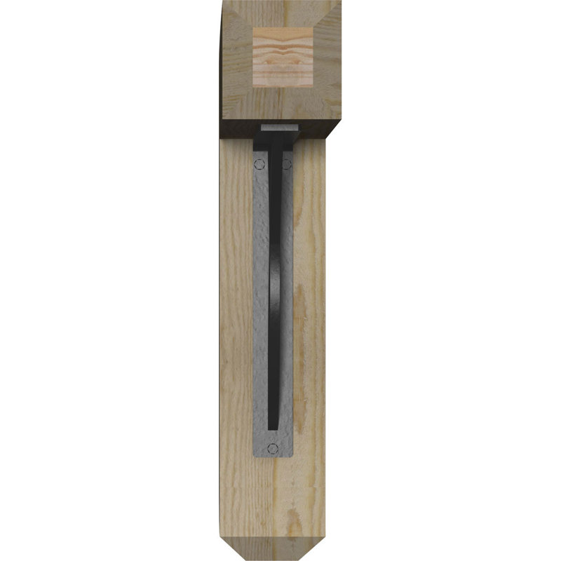 Support simple 4 po Miller, H 16 po x P 13 1/2 po, Sapin de Douglas l 3 1/2 po x T 4 po (lisse)