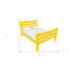  Kingsley Canary Yellow Solid Wood Twin Bed Frame — Twin, Yellow