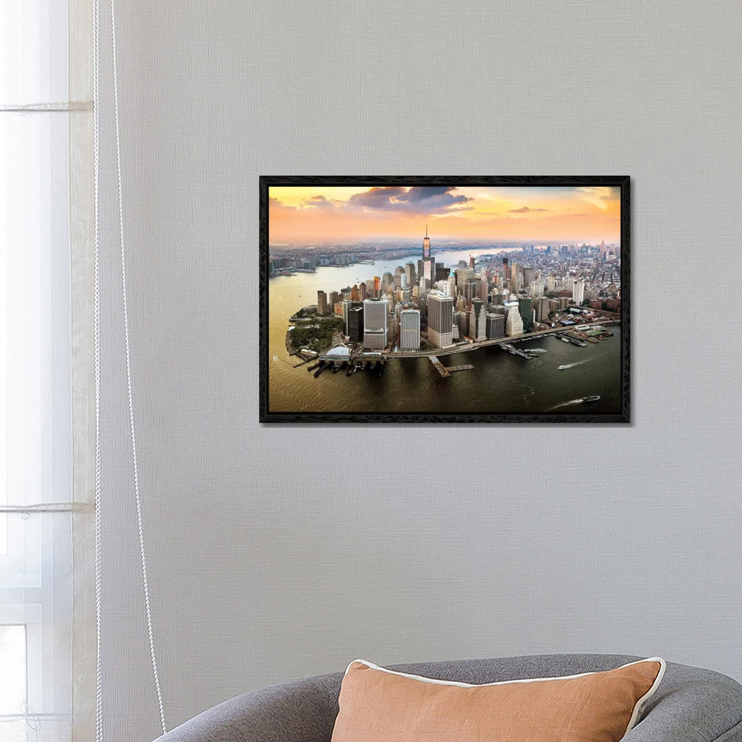 One World Trade Center Sunset Aerial von Susanne Kremer - Gallery-Wrapped Canvas Giclée