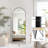  Arched Full-Length Floor Mirror with Aluminum Alloy Frame, Shatter-Resistant Glass, Freestanding or Wall Mounted-1114336374-1100557277