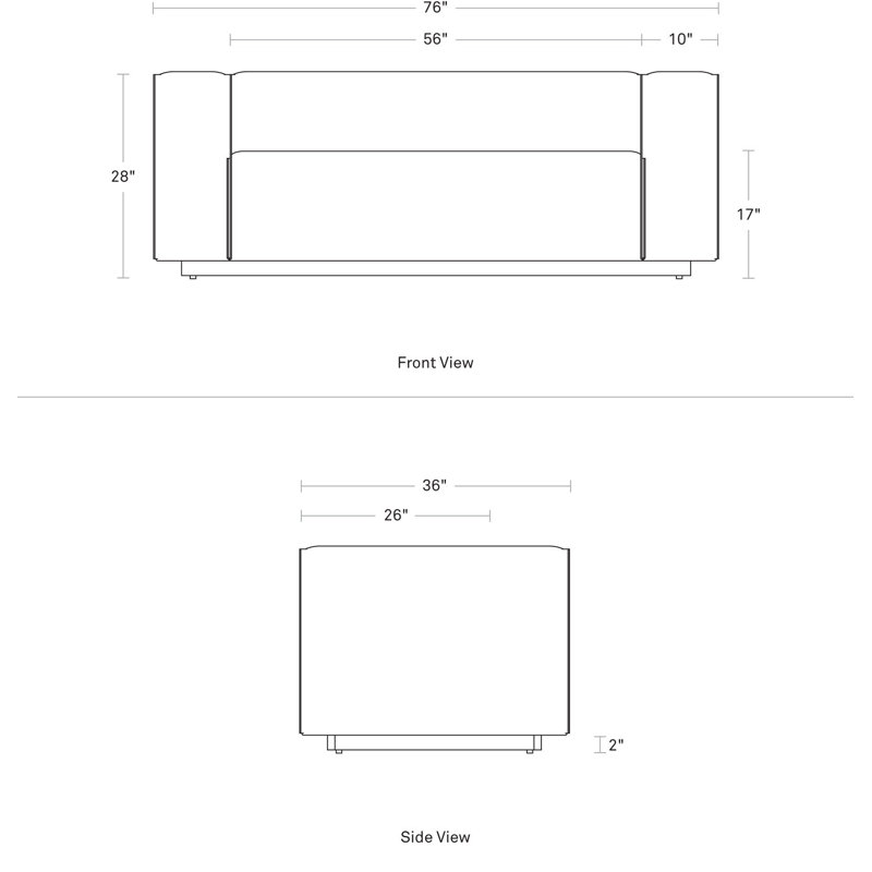 Cleon Sofa, Maharam Meld in Panda
