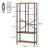 5-Tier Industrial Rustic Bookshelf, Freestanding Open Storage Shelving Unit with Black Metal Frame, Multi-Purpose Display Organizer for Home Office, Living Room