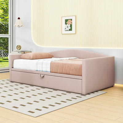 Twin Upholstered Daybed with Pop Up Trundle