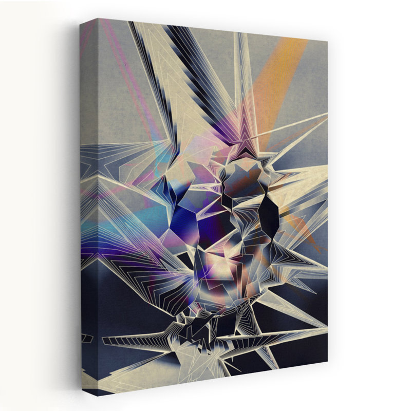 Contemporary Art Abstract Bold Geometric Wall Art 1 Piece Wrapped Canvas Wall Art, 30.48 cm H x 20.32 cm W