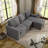 Maslynn 3-Piece Reversible Corduroy Pull-Out Sleeper Sectional with Storage-97561014