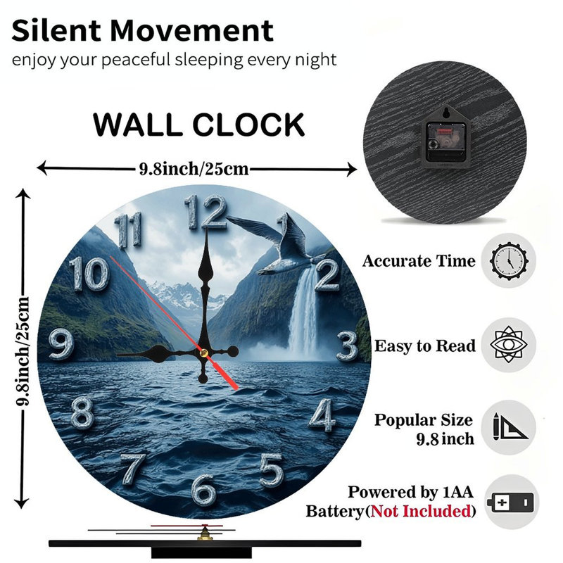 Horloge murale désert dune de sable