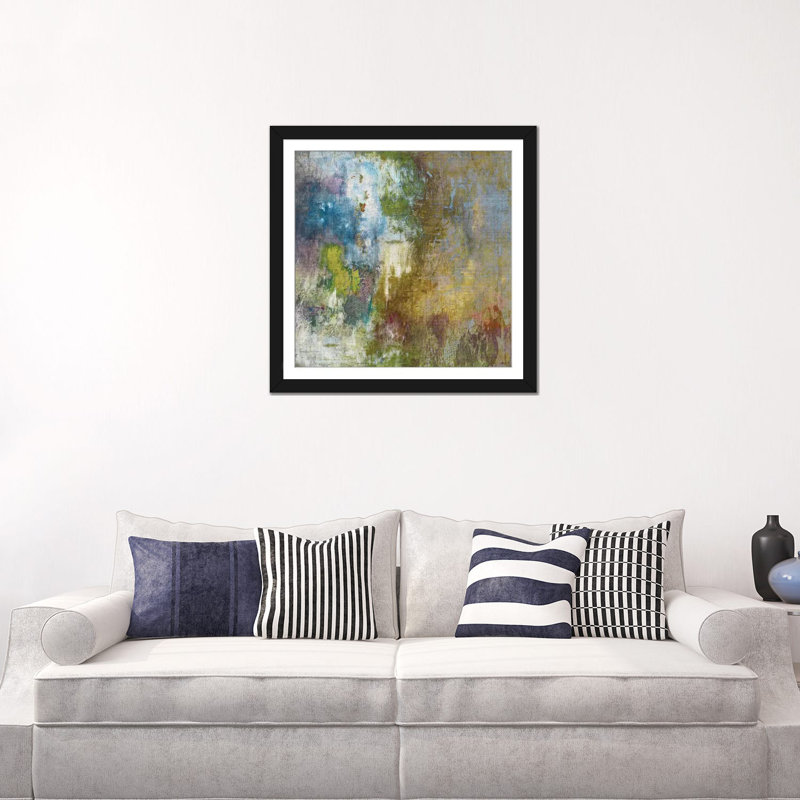 « voyage ii », impression sur toile, Papier d'art encadré noir, H 24 po x l 24 po x P 1 po, Blanc