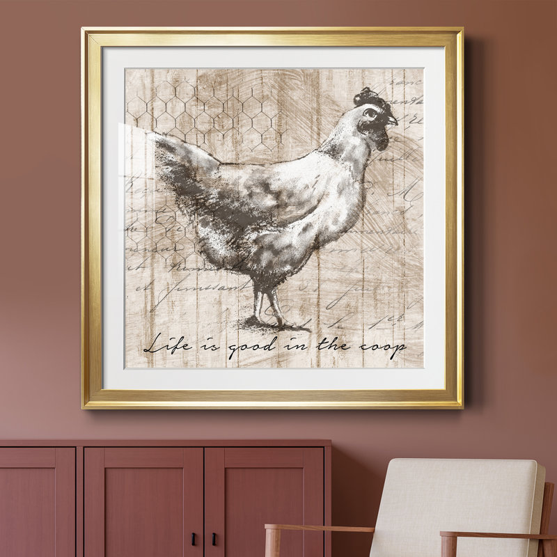 Farm Farm - Impression de cadre photo sur papier, Encadrement doré, H 34,5 po x l 34,5 po x P 1,5 po