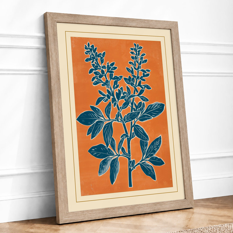 Healing Herb Study Botanical - Framed Print, A1 - 84.1 x 59.4 cm, Oak