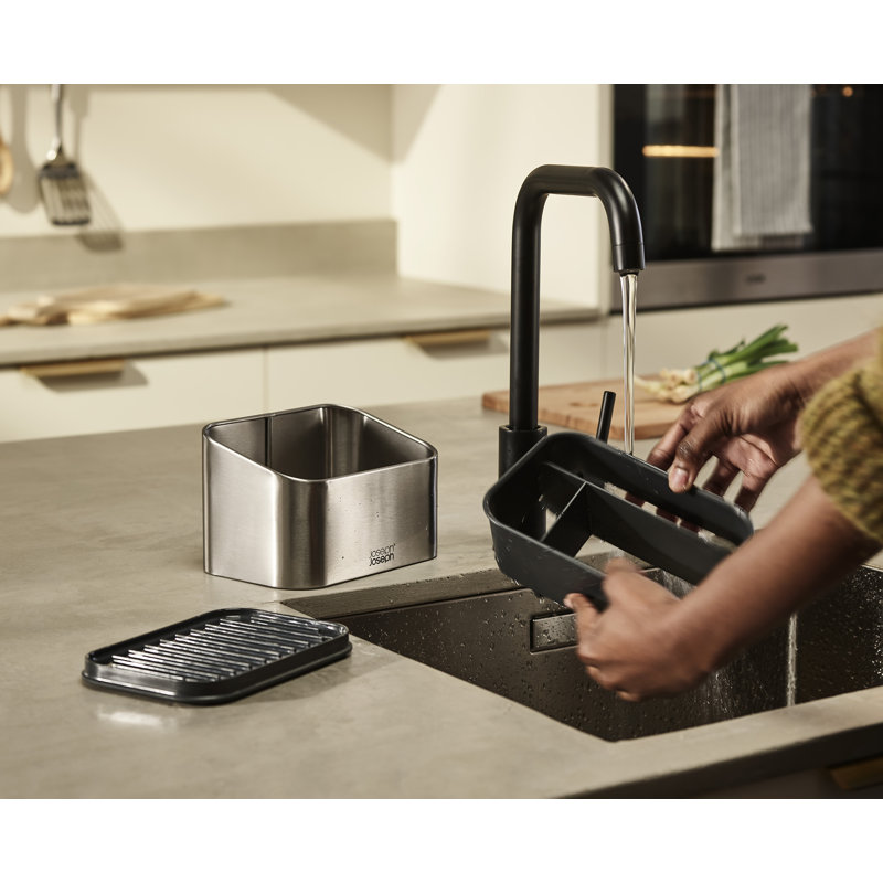 Stainless Steel Tiered Sink Caddy with Non-Slip Feet