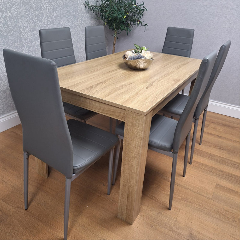 Anacelis 6 - Person Dining Set, Grey
