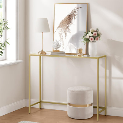 Joffe 100cm Glass Top Console Table