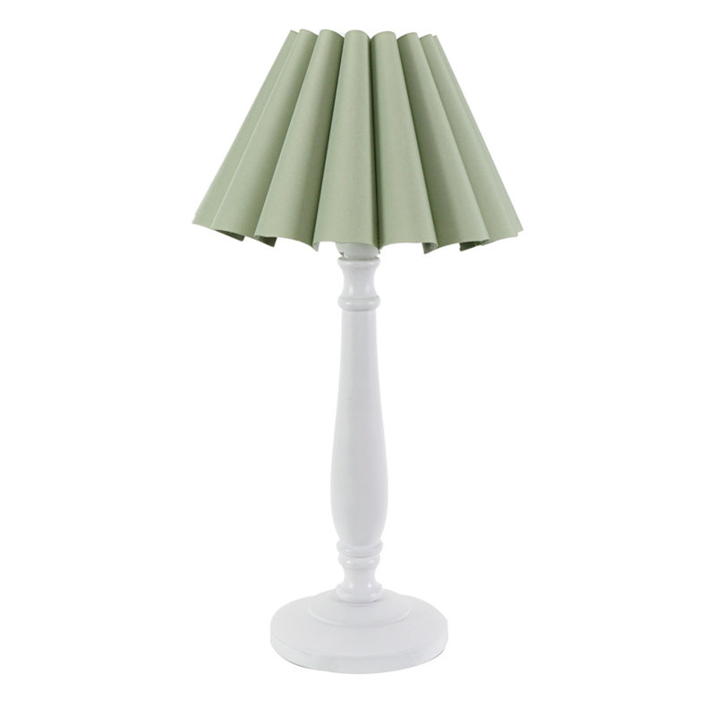 Rusne Table Lamp, White, Green, Yes