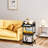 3 Tier Rolling Cart with Drawer & Lockable Wheels, Plastic Shelf Storage Organizer Cart-111378622