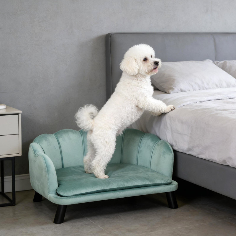Lit pour animaux spacieux avec coussin amovible, Green
