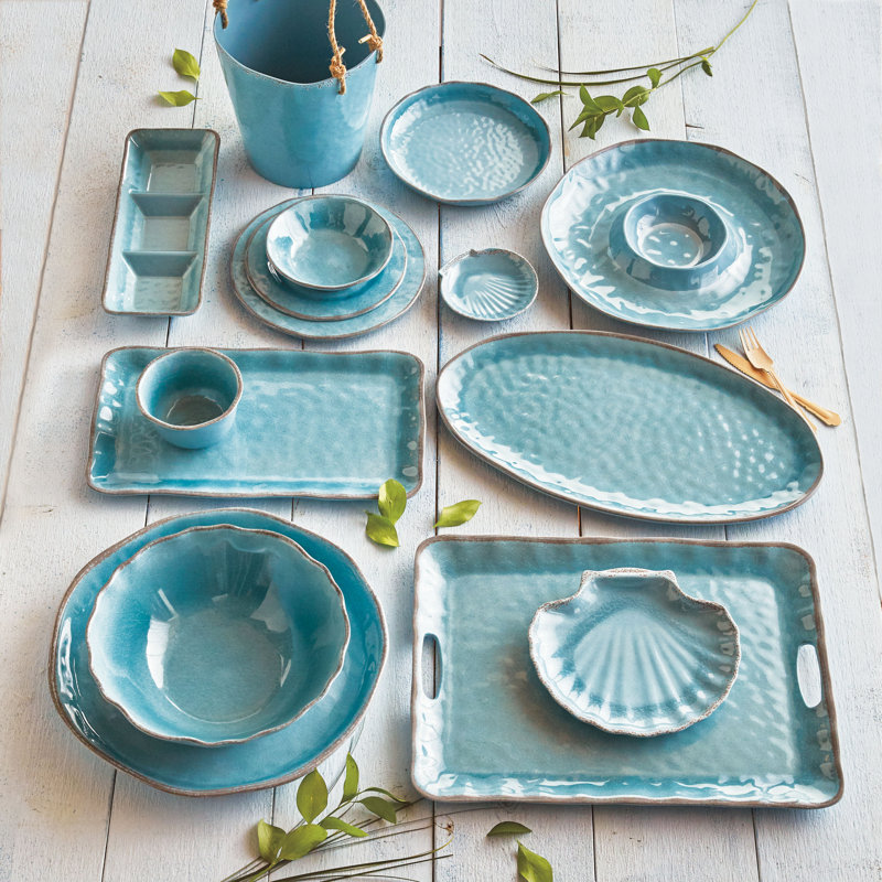 Veranda Melamine Oval Platter Aqua