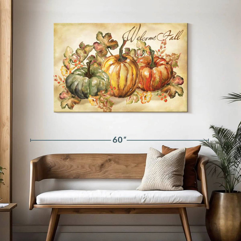 Yarlin Watercolor Harvest Welcome Fall, 30" H x 45" W