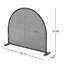 Pare-feu arqué de 103,5 cm (40,75 po), 103,5 x 20 x 85 cm (40,75 x 7,87 x 33,46 po), en fer, monobloc, noir, panneau unique en maille arquée-985960680
