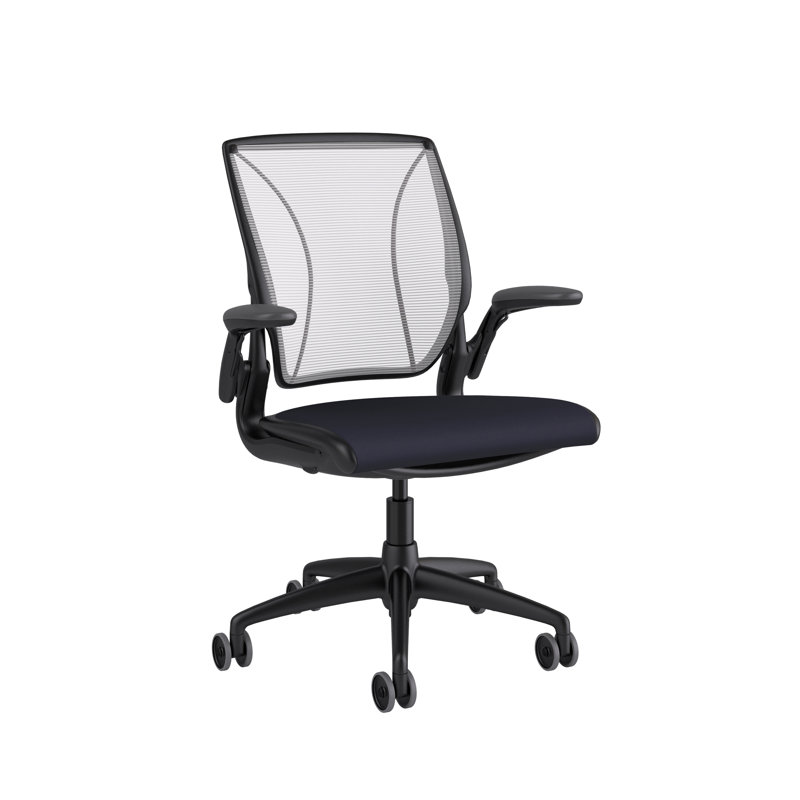 Mesh Task Chair, Black, Pinstripe/White, Pinstripe/White