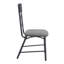 Ensemble de chaises de salle à manger rembourrées en tissu avec dossier en X, pieds en métal
