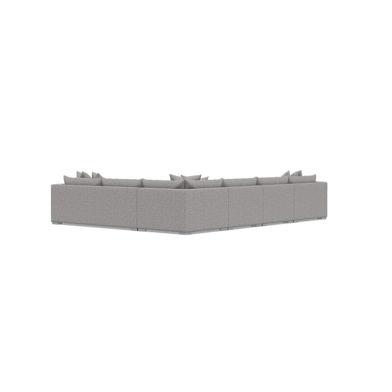 Sectional, Gray Chenille