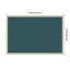 Tableau d'affichage encadré en tissu, babillard sarcelle 38x26-704362089