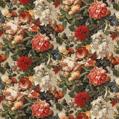 Modern Country I Floral Pompadour 100% Linen Performance Fabric