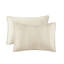 Courtepointe pour gaze double / grand naturel 3 pièces - rembourrage doux, motif de courtepointe Channel, visuel froissé et 2 taies décoratives, étiquetée, matelassage à l'épreuve, design,-121327450-121327448