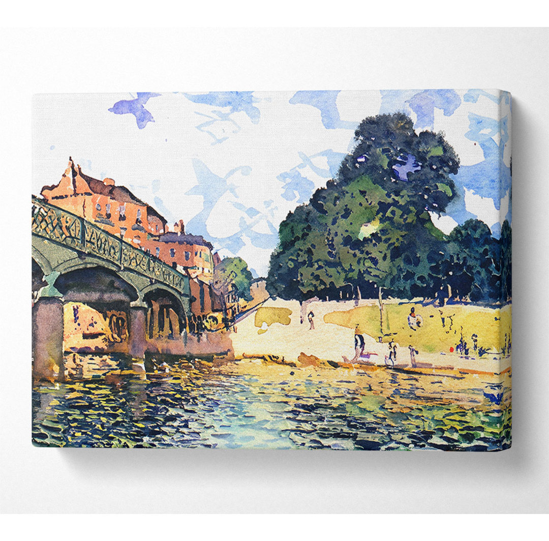 Sisley Bridge Of Hampton Court - Kunstdrucke auf Leinwand - Wrapped Canvas