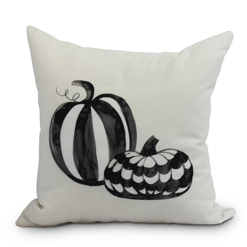 Housse et insert de coussin d'extérieur carré Witches Brew Pumpkin Duo, 20 po x 20 po, Crème