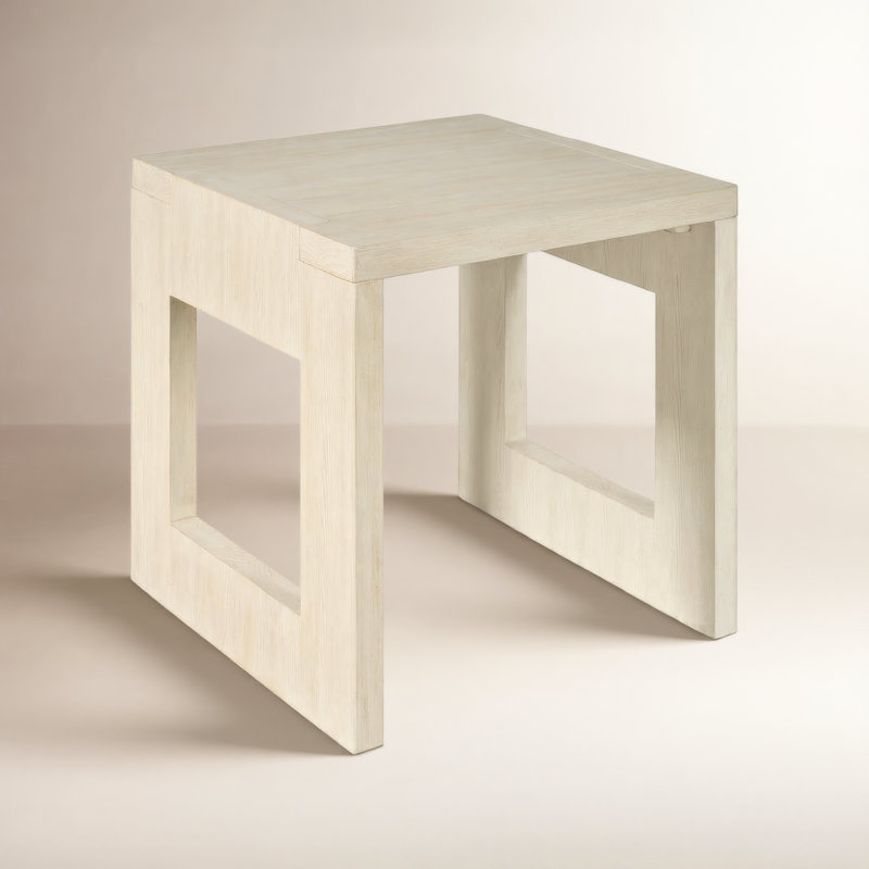 Dwell End Table, Ivory