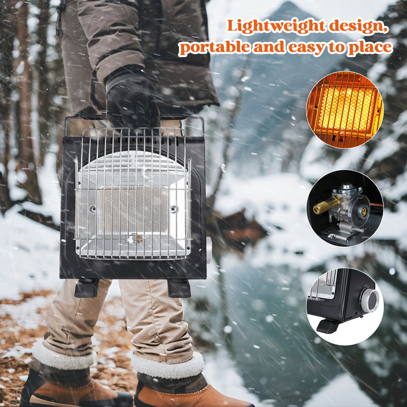Portable Space Heater,With Overheat And Tip-Over Protection,For Indoor Use, For Office And Home(16000 Btu)