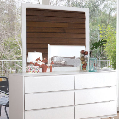 Miroir 40,5 po Mid-Century