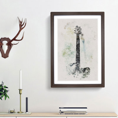 Acoustic Guitar Watercolour - Picture Frame Graphic Art