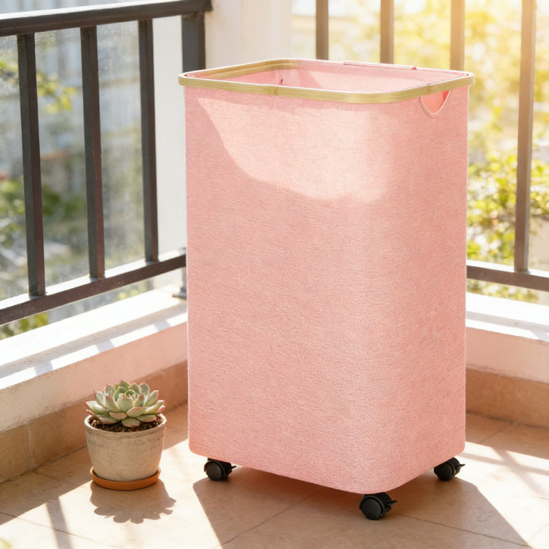 Large Rolling Laundry Hamper With Removable Mesh Bag And Lid, Collapsible Dirty Clothes Basket On Wheels For Easy Transport And Storage