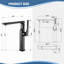 Robinet de lavabo vasque de salle de bain monotrou à poignée simple 10 po H avec ensemble de drain optionnel-111906125-100018787