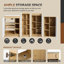 4-Piece Light Oak Bathroom Vanity Set With Thin-Edge Ceramic Sink, Vanity Combo With Storage Cabinets, Dual-Color Door Panels, KD Assembly