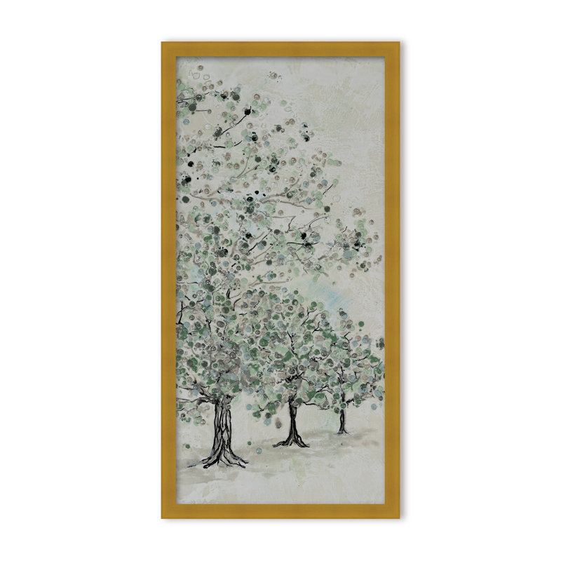 Nature Inspired "Dappled Canopy" Canvas Wall Art By , 48" H x 24" W, Framed Matted Print, Beige