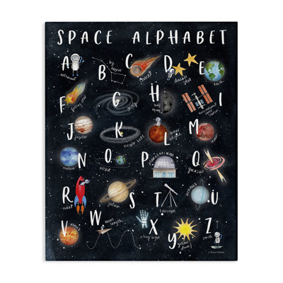 «Space Alphabet Playful Big Dipper Earth Galaxy», art mural surdimensionné par Rachel Nieman