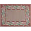 Tapis vintage beige / vert / rose à tissage plat 6 pi 3 po x 4 pi 10 po Vintage