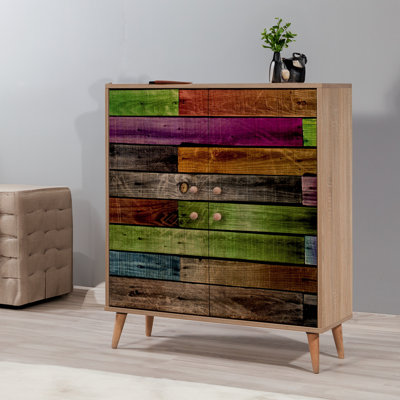 Modern Multi-Purpose Cabinet, Sonoma Oak, 37.4 x 43.7 x 14.2 inches | 100% Melamine Coated Particle Board, 0.71 inches Thick, Durable Hornbeam Legs, Metal & Rope Handles, UV Coating, Wall-Fixable, Elegant Storage Solution